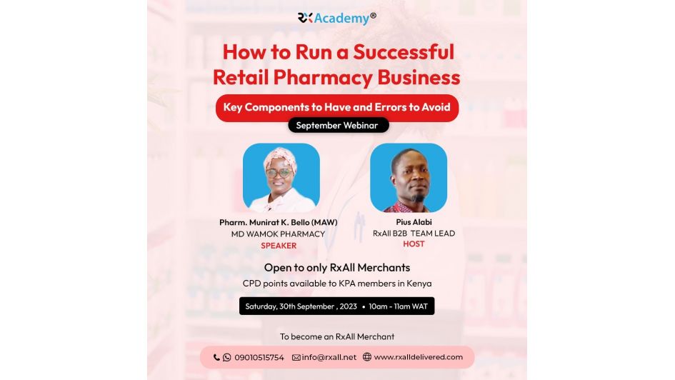 September 2023 RxAcademy Webinar-How To Run A Successful Retail Pharmacy Business
