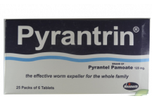 Neimeth Pyrantrin Pyrantel Pamoate Tabs.,125mg.