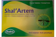 Shalina Shal'Artem (Artemether+lumefantrine) Tabs., (x24 Tabs)