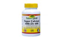 Nature Field Super Calcium Tab., 600+D3 400 (x100)