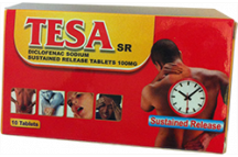 Saga Tesa-100(Diclofenac) Tab., 100mg (1x20 Tabs)