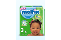Molfix Air Dry Carry Pack Baby Diaper., Size 3 Midi,4-9kg(9pcs).