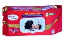 Mario & Juiet Face & Body Wipes,120pics